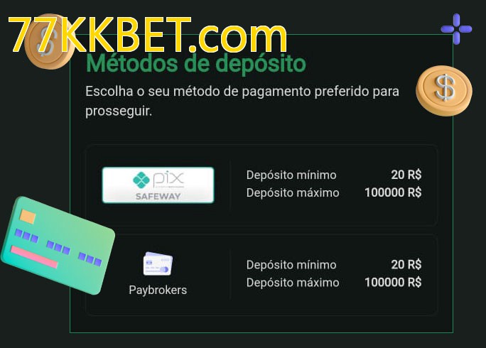 O cassino 77KKBET.combet oferece uma grande variedade de métodos de pagamento